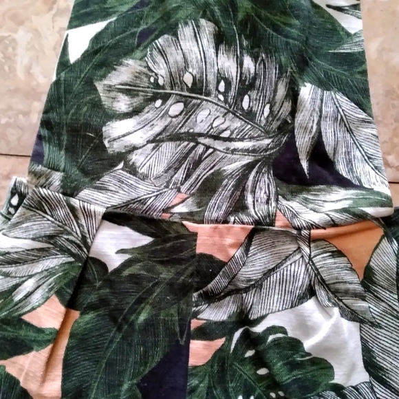 Topshop Palm Frond Tropical romper shortalls, size 4 - Picture 2 of 9